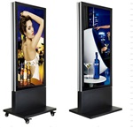 海天立式可移动双面超薄灯箱