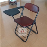 多功能塑钢椅 带写字板会议椅 书写椅培训椅