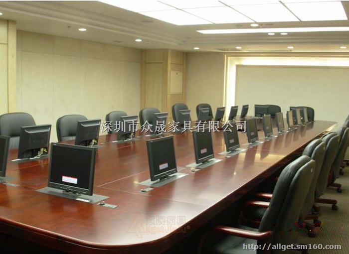 升降电脑会议桌 多媒体会议桌 观澜会议桌