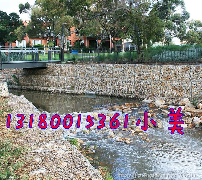 水下抛石铅丝石笼固脚五拧生态铅丝笼护岸