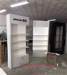 出口美国白色钢琴烤漆展柜，香港化妆品展柜价格
