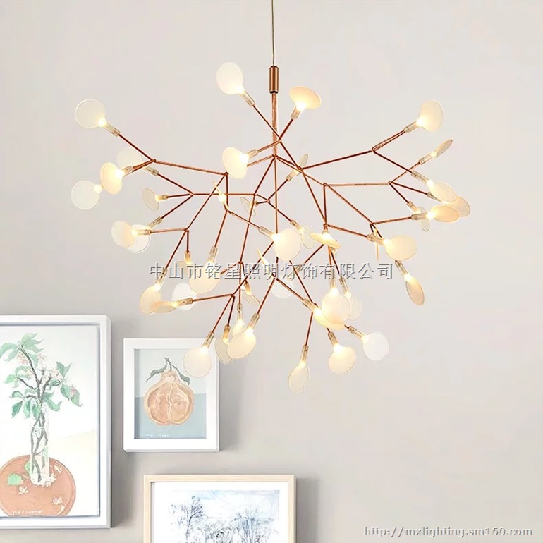 萤火虫 新款树枝形萤火虫LED叶子吊灯moooi灯