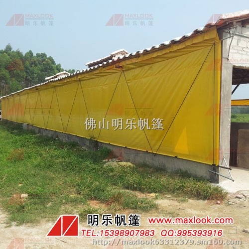 养殖场帆布卷帘-猪场防水保温卷帘定做