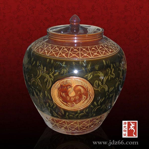 陶瓷酒坛可定制logo
