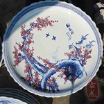 陶瓷盘子价格 纪念礼品大瓷盘 景德镇大咖盘厂家直销