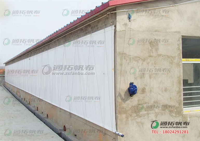 浙江防水帆布加工透光防寒养殖卷帘布防水帆布厂家