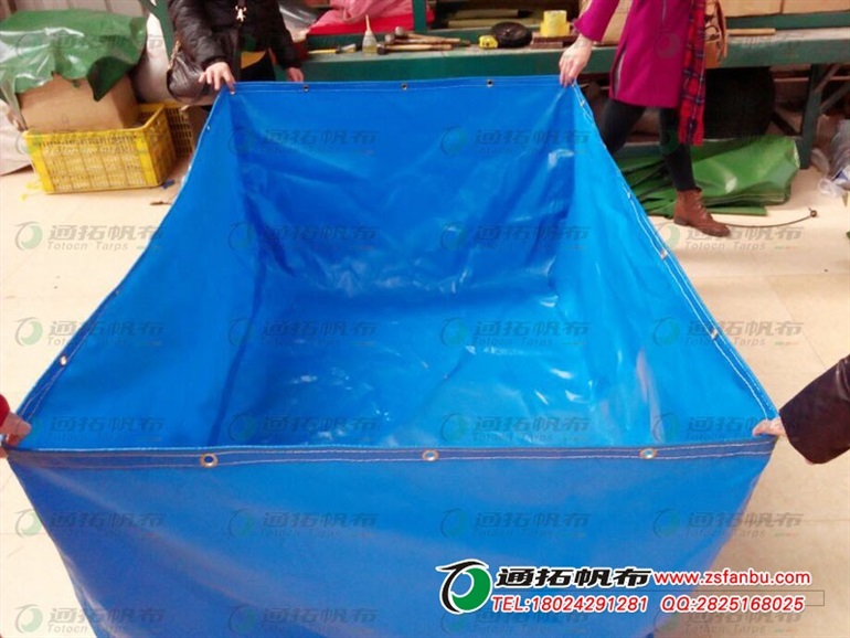 江西帆布鱼池加工帆布鱼池生产厂通拓帆布鱼池定做