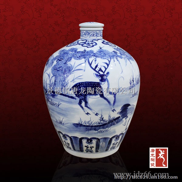 青花陶瓷酒坛 高档陶瓷酒坛 定制个性酒坛