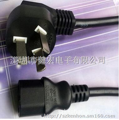 厂家直销CCC认证国标三插电源线/中国三插插头