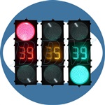 供应BBM400mm红绿满盘加倒计时交通信号灯