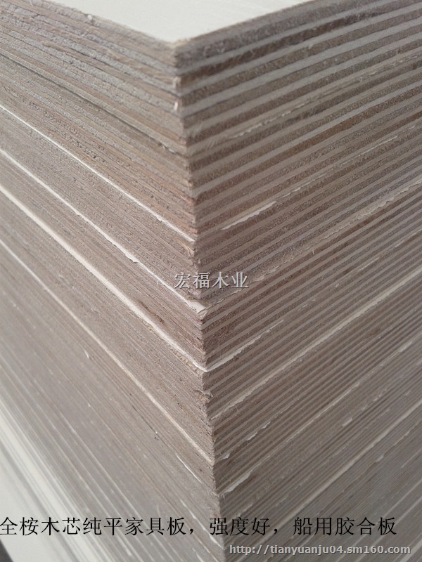 25厘家具板 杨木芯多层板 环保E0胶