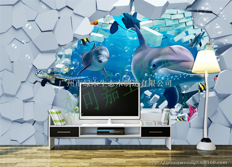佛山森可嘉生态木厂家直销防潮电视3Duv背景墙板