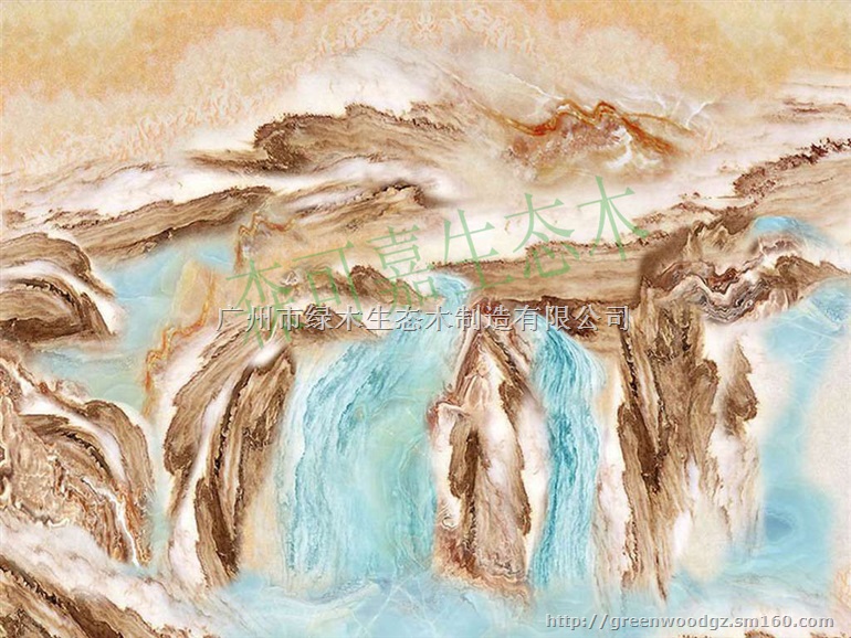 厂家直销森可嘉緑可木防潮电视3D木塑背景墙板