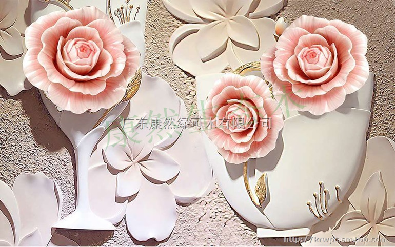 广东康然緑可木厂家直销电视3D生态木背景墙板