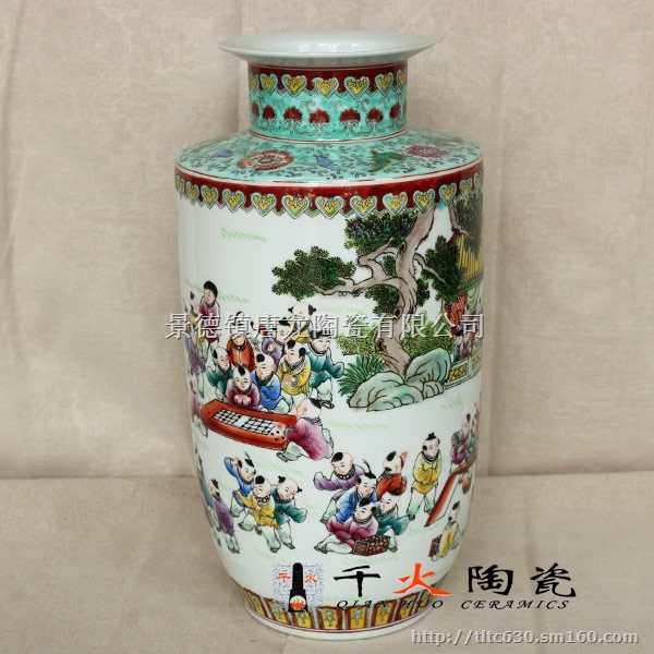 景德镇陶瓷器 大师手绘陶瓷花瓶 现代时尚家居装饰品