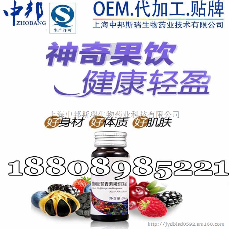 青海厂家承接30ml-50ml黑枸杞饮品代工
