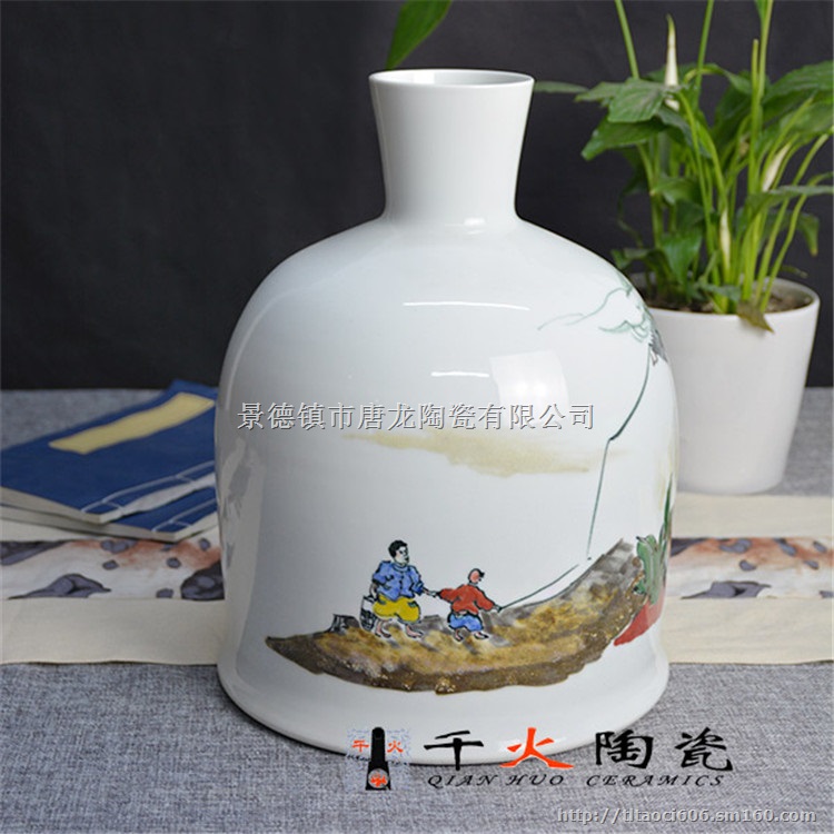 景德镇手绘陶瓷花瓶批发厂家家居花瓶图片