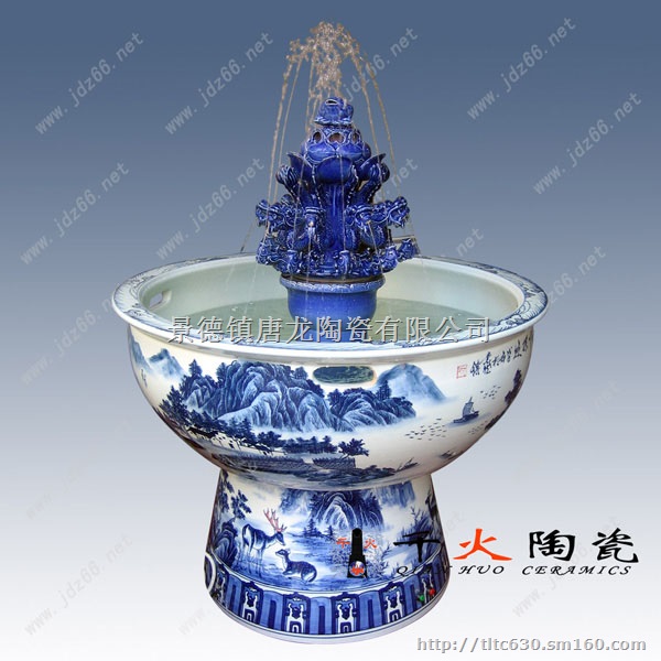特色礼品 空调房必备 景德镇陶瓷加湿器 陶瓷喷泉厂