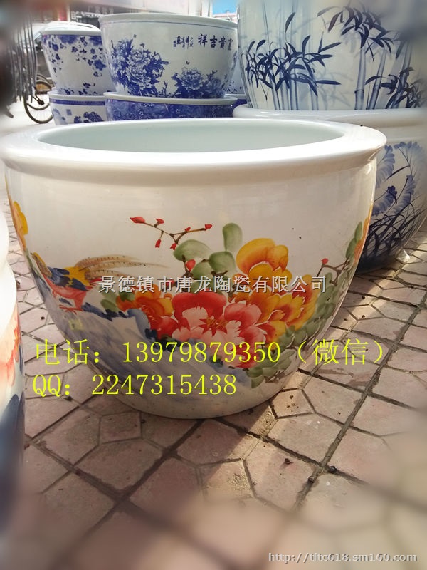 定做陶瓷大缸厂家 庭院养花养鱼种树大缸