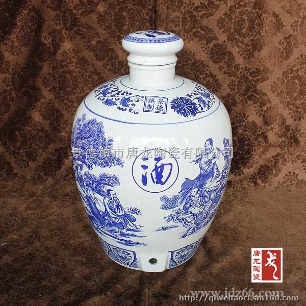酿制高粱酒用什么酒坛子好,定做景德镇的手绘陶瓷坛子