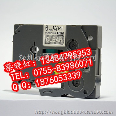 普贴国产标签带 TZ3-421 9MM红底黑字