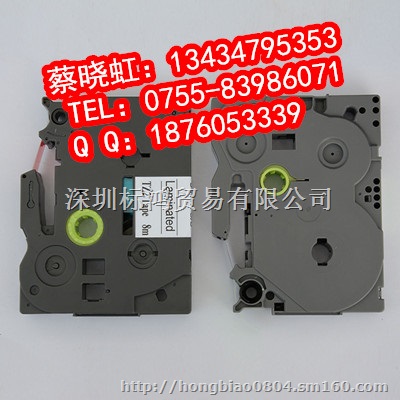普贴色带 国产标签带 TZ2-231 12MM白底