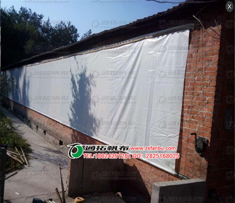 广西温室养鸡场挡雨帆布卷帘定做 防风保暖蓬布加工