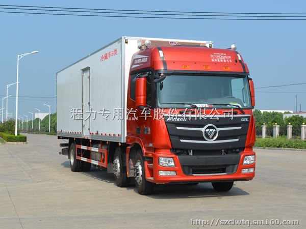 韶关市国五欧曼GTL小三轴冷藏车价格