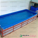 夹网布鱼池厂家定做JL600A3帆布鱼池养殖应注