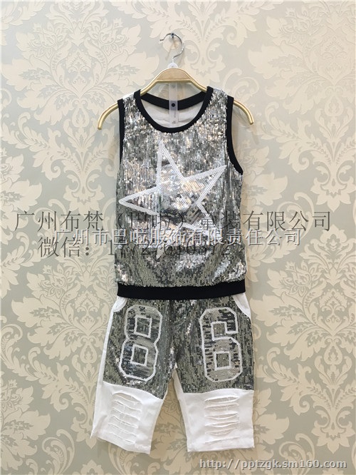 童装奥特莱斯夏季新款韩版男童纯色哈伦七分裤进货渠道