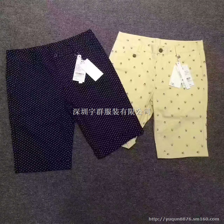 2017款净色休闲靓仔短裤厂家直销