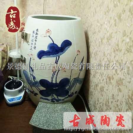 负离子汗蒸养生缸 景德镇陶瓷养生樽 活瓷能量瓷蒸翁