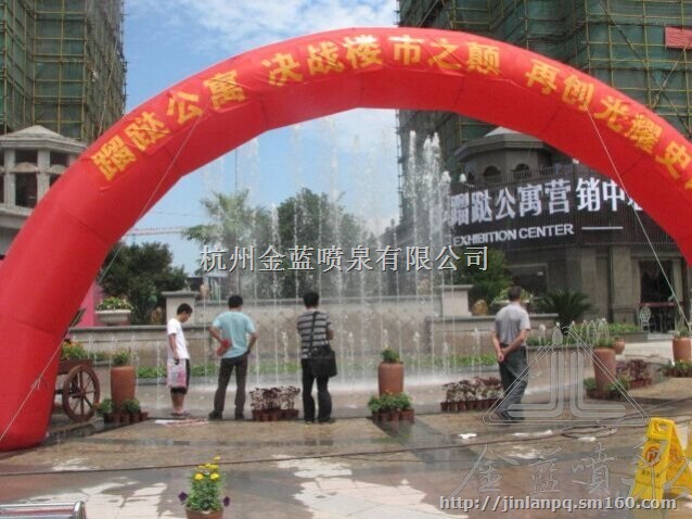 音乐旱喷、喷泉设备---骝跶公寓音乐旱喷