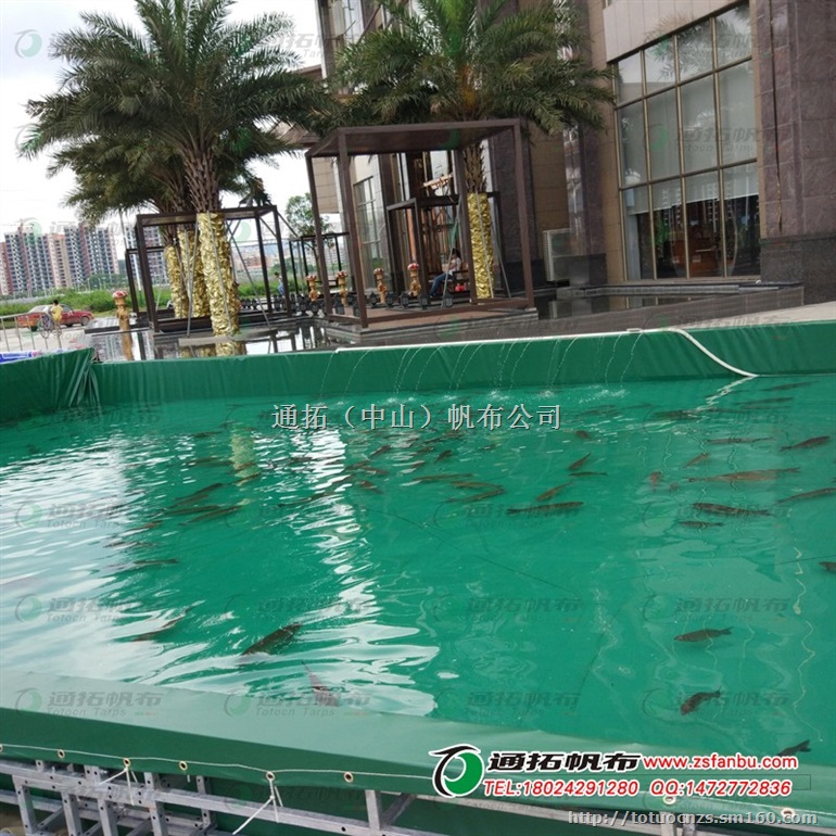 超大养鱼帆布水池不锈钢支架水池折叠游泳池