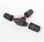 T型三通3芯防水接头v式防水插头迷你头放心