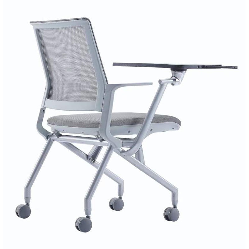 高档学习培训椅 会议椅带写字板 可旋转记录椅批发