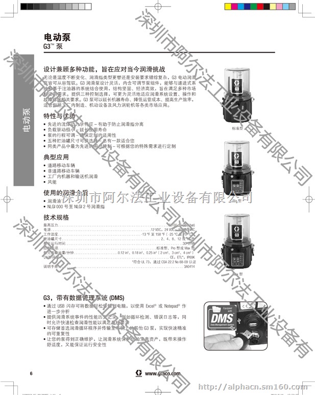 美国GRACO固瑞克G3电动润滑油泵