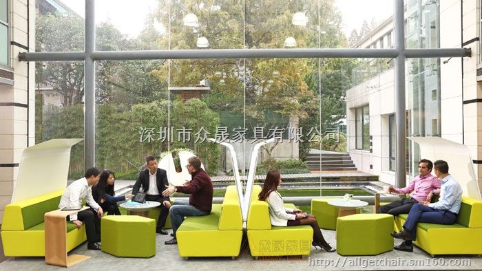 休闲沙发椅 公共接待会客沙发 现代大堂组合公共沙发