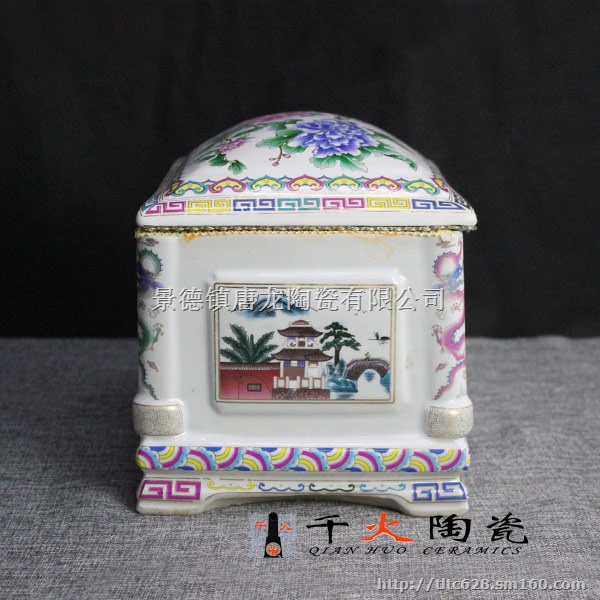 景德镇陶瓷骨灰盒定制批发,捡骨罐定制厂家