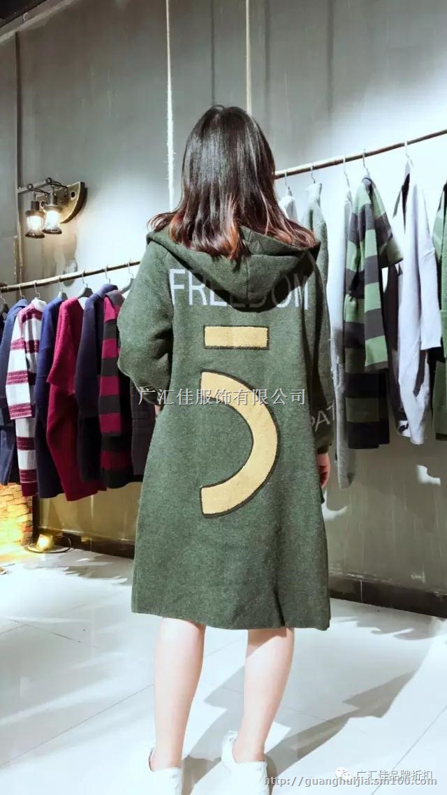 17新款包芯纱大衣外套 品牌折扣女装一手货源打包走
