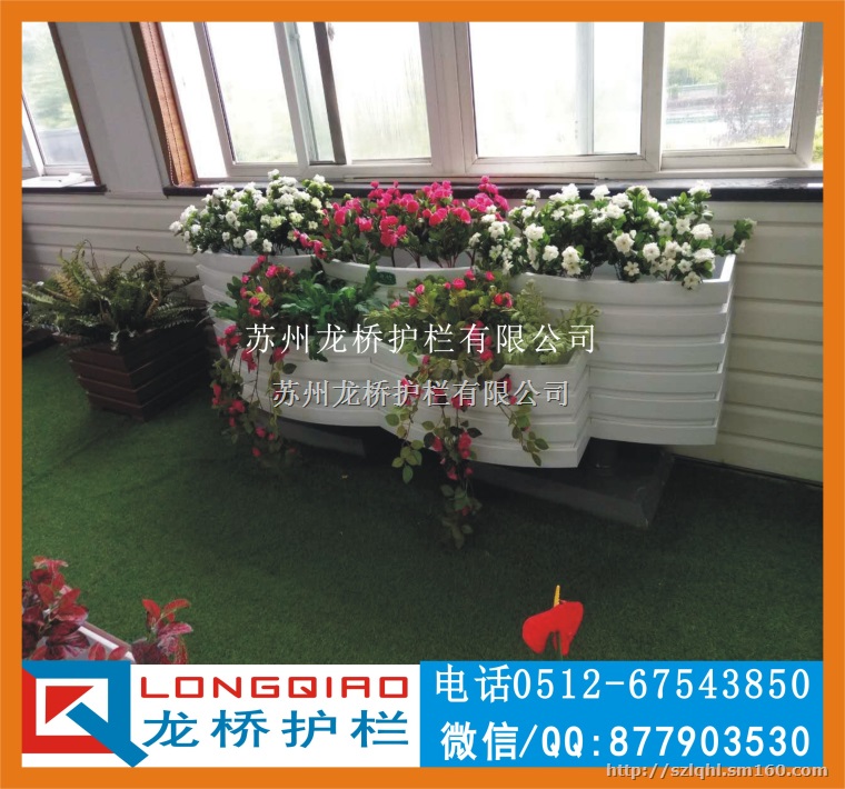 贵阳仿木道路隔离花箱护栏 PVC发泡板花箱道路护栏