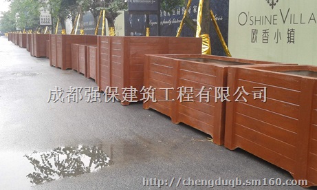 贵港玉林仿木仿石河道栏杆、仿木桌凳垃圾桶制品厂家