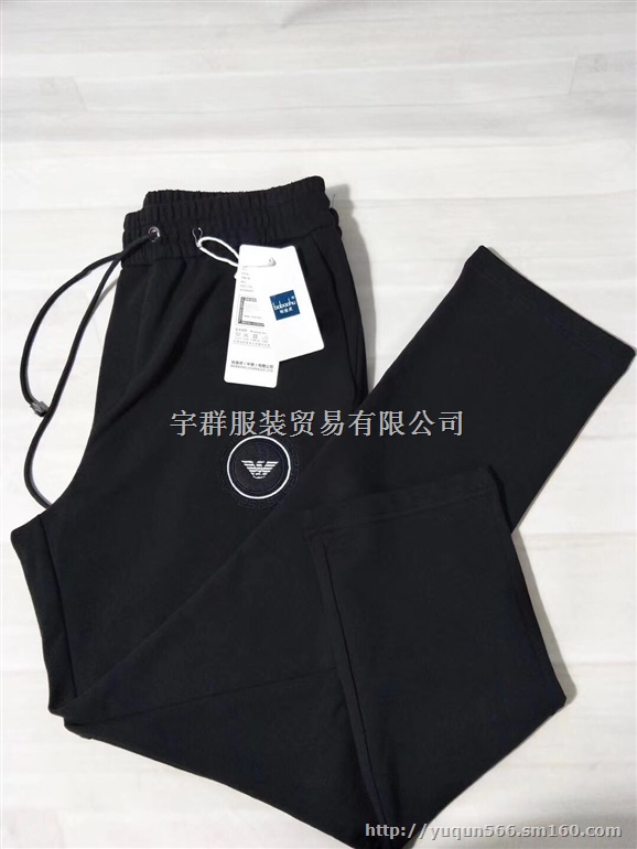 柏堡虎厂家罗马压缩棉高端绣花秋冬长裤