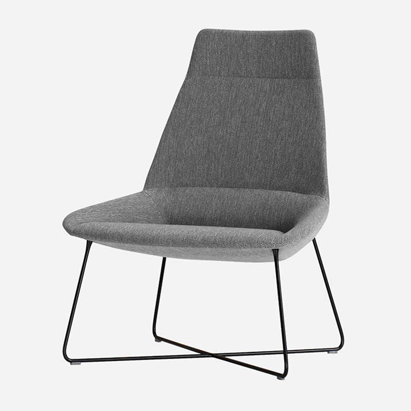 高靠背休闲沙发椅 商务接待会客洽谈沙发椅定制