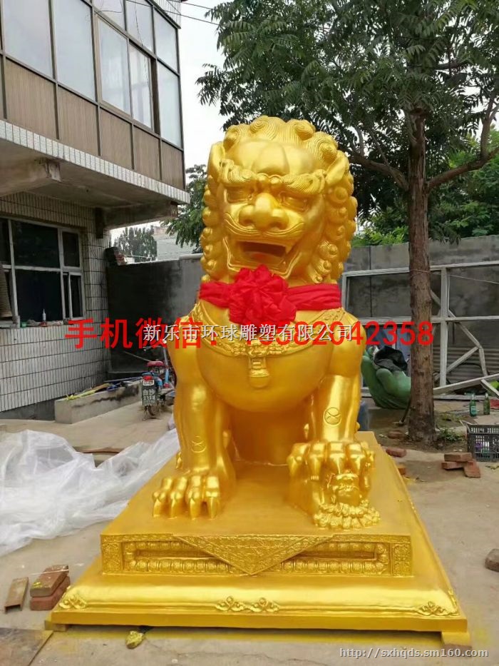铜狮子雕塑 天门狮铜雕塑 招财铜狮雕塑 企业铜狮子
