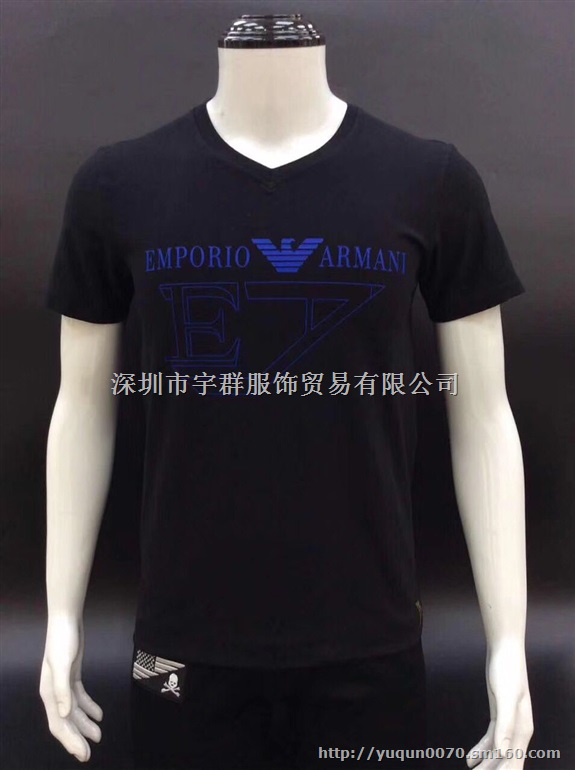 宇群服装男式品牌圆领时尚纯棉短袖T恤尾货批发