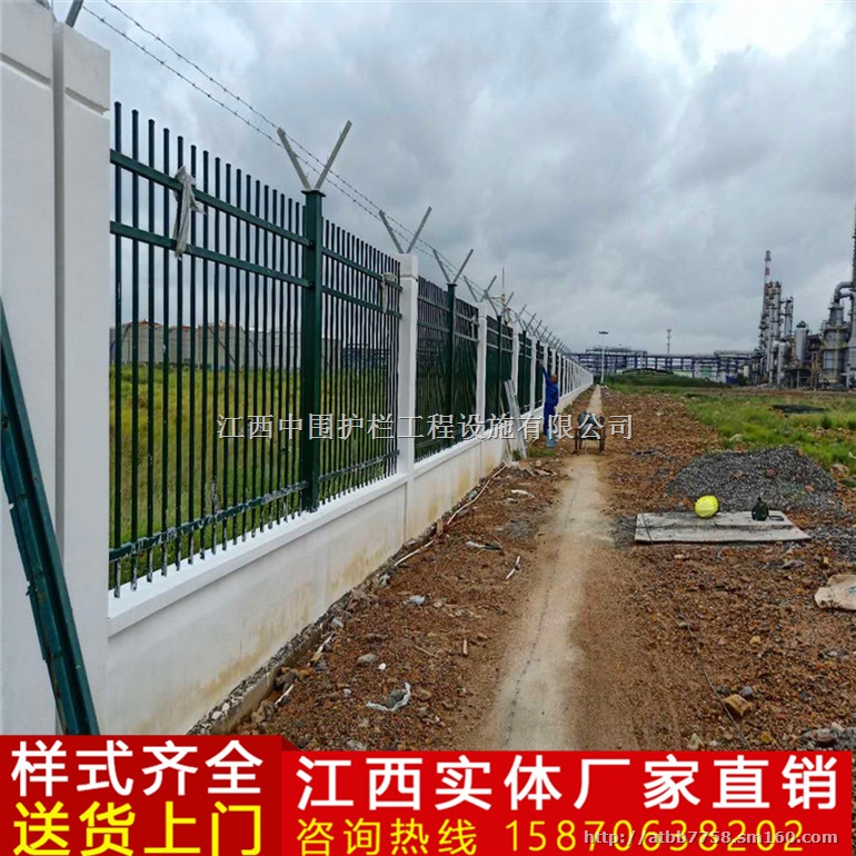 九江萍钢工厂围墙围栏 桃型柱围栏网 德瑞克斯围栏