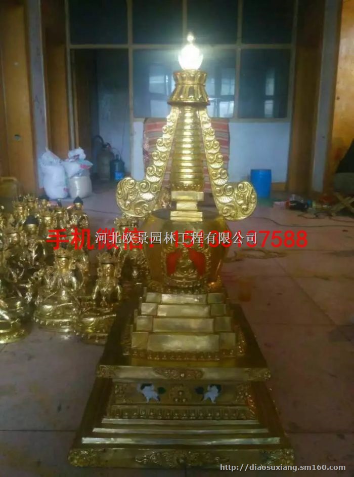 藏传佛塔 铜雕佛塔雕塑