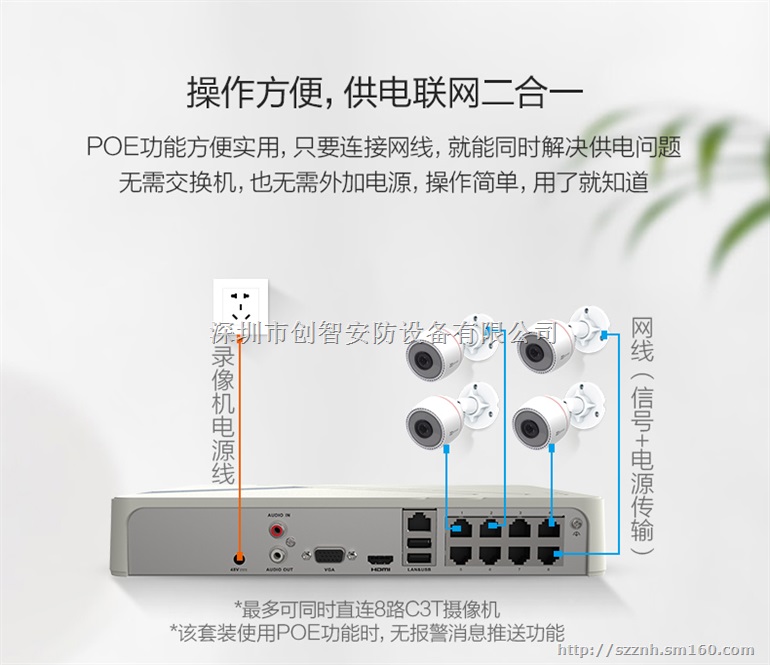 海康威视萤石C2W无线网络家用智能高清远程监控摄像