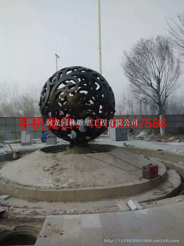 不锈钢镂空球雕塑 宁德不锈钢雕塑厂家